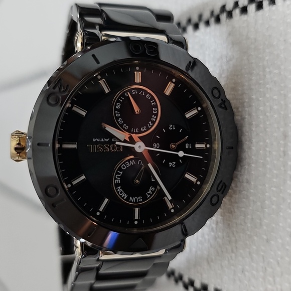 Fossil Black and Gold Women's Stainless Steel Watch - Picture 4 of 10